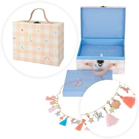 CALENDRIER DE L'AVENT BOITE A BIJOUX 24 PENDENTIFS EMAIL