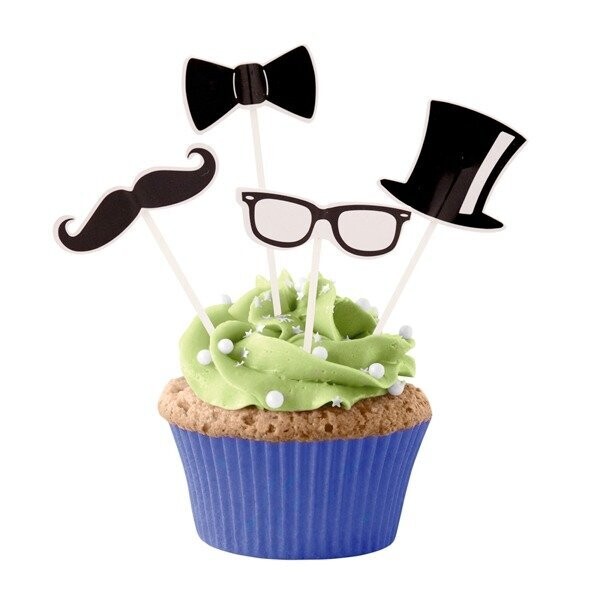 CAKE TOPPER GENTLEMAN 10CM (x12)