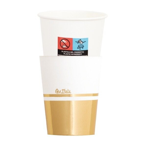 GOBELET LIBERTY BLANC ET OR 25CL (x8)