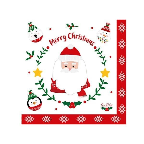 SERVIETTE CHRISTMAS FRIENDS 33CM (x16)