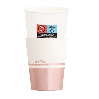 GOBELET LIBERTY BLANC ET ROSE GOLD 25CL (x8)
