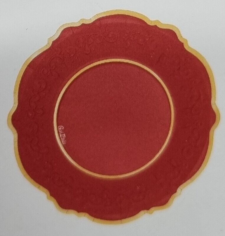 ASSIETTE LIBERTY ROUGE ET OR 21CM (x8)