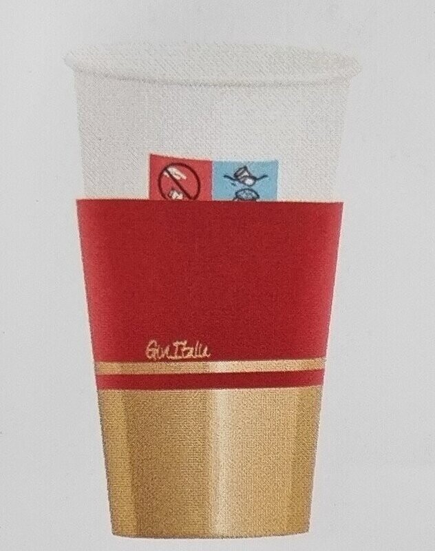 GOBELET LIBERTY ROUGE ET OR 25CL (x8)