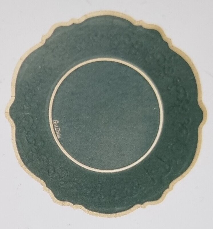 ASSIETTE LIBERTY VERT ET OR 21CM (x8)