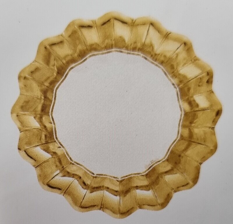 ASSIETTE CREUSE LIBERTY BLANC ET OR 24CM (x8)