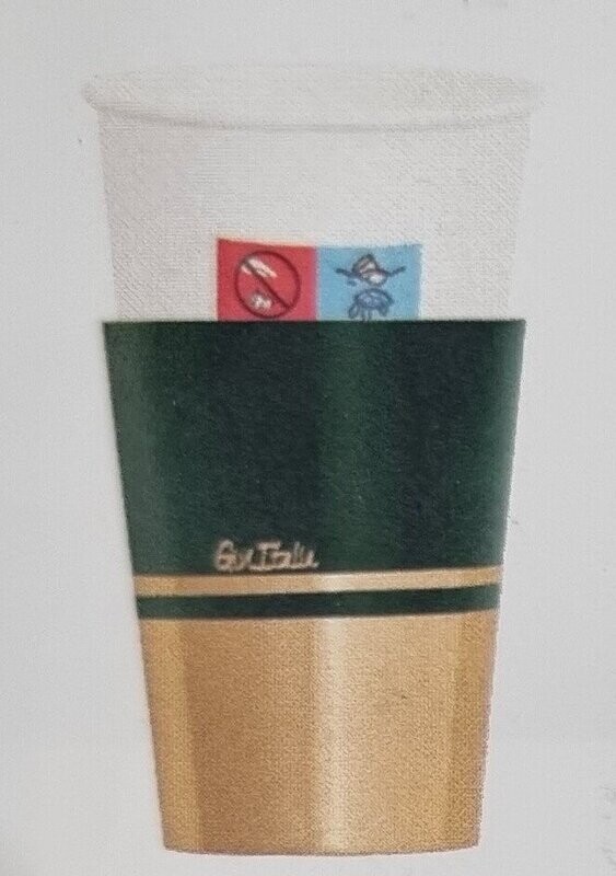 GOBELET LIBERTY VERT ET OR 25CL (x8)