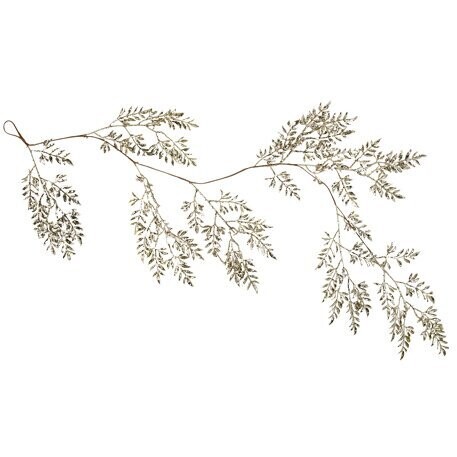 GUIRLANDE DE FEUILLAGE PAILLETTES OR GIVRE 1.50M
