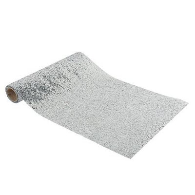 CHEMIN DE TABLE PAILLETTES COQUETTES ARGENT 28CMX3M