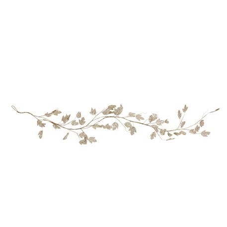 GUIRLANDE DE FEUILLES D'ERABLE PAILLETTES CHAMPAGNE 1.50M