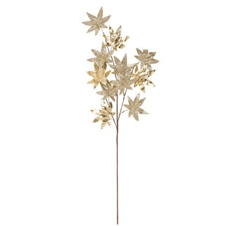 BRANCHE D'ÉRABLE SCINTILLANTE OR MAT ET PAILLETTES OR 83CM