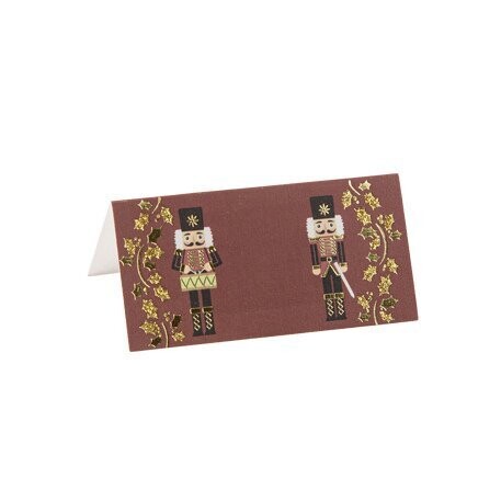 MARQUE PLACE CASSE NOISETTE BORDEAUX ET OR 8x4CM (x8)