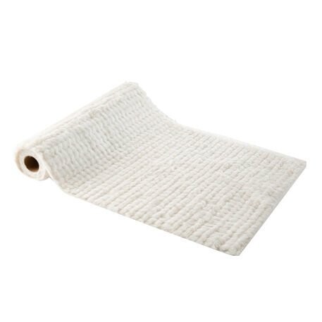 CHEMIN DE TABLE FOURRURE BLANCHE MOLETONNEE 28CMx3M