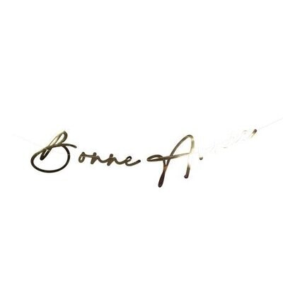 GUIRLANDE GUIRLANDE "BONNE ANNEE" METAL OR 29CMx1.20M