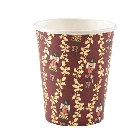 GOBELET CASSE NOISETTE BORDEAUX ET OR 25.5CL (x8)
