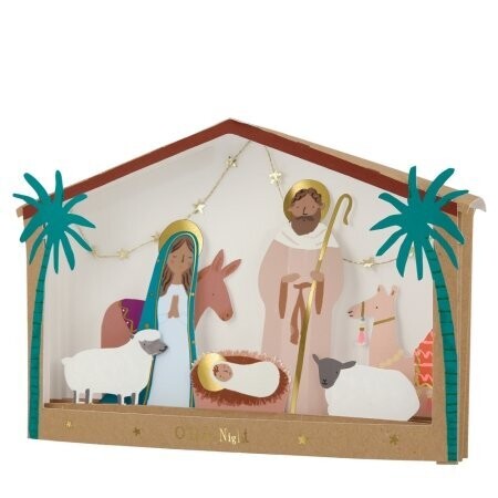 CARTE DE NOEL CRECHE DE NOEL DIORAMA