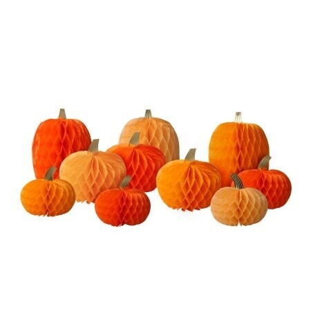 CITROUILLE PAPIER ALVEOLEE 16 A 20CM (x10)