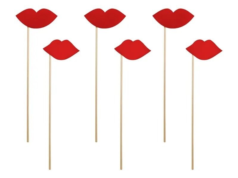 KIT PHOTOBOOTH BOUCHE 6 PCS