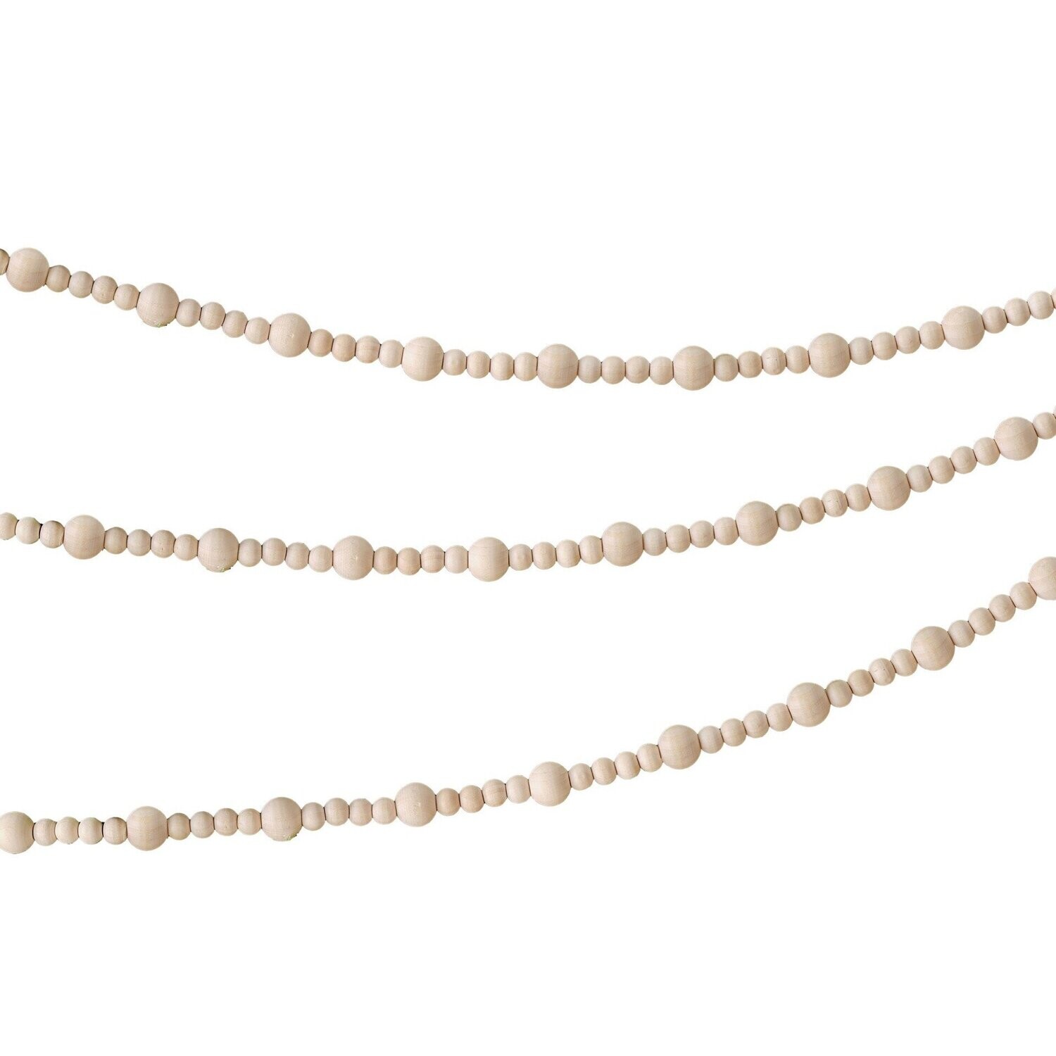GUIRLANDE DE PERLES DE BOIS 3M