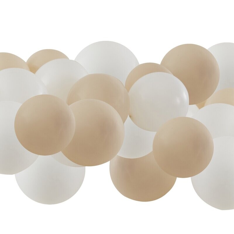 MINI BALLON BULLE BLANC, ET NUDE 12CM (x40)