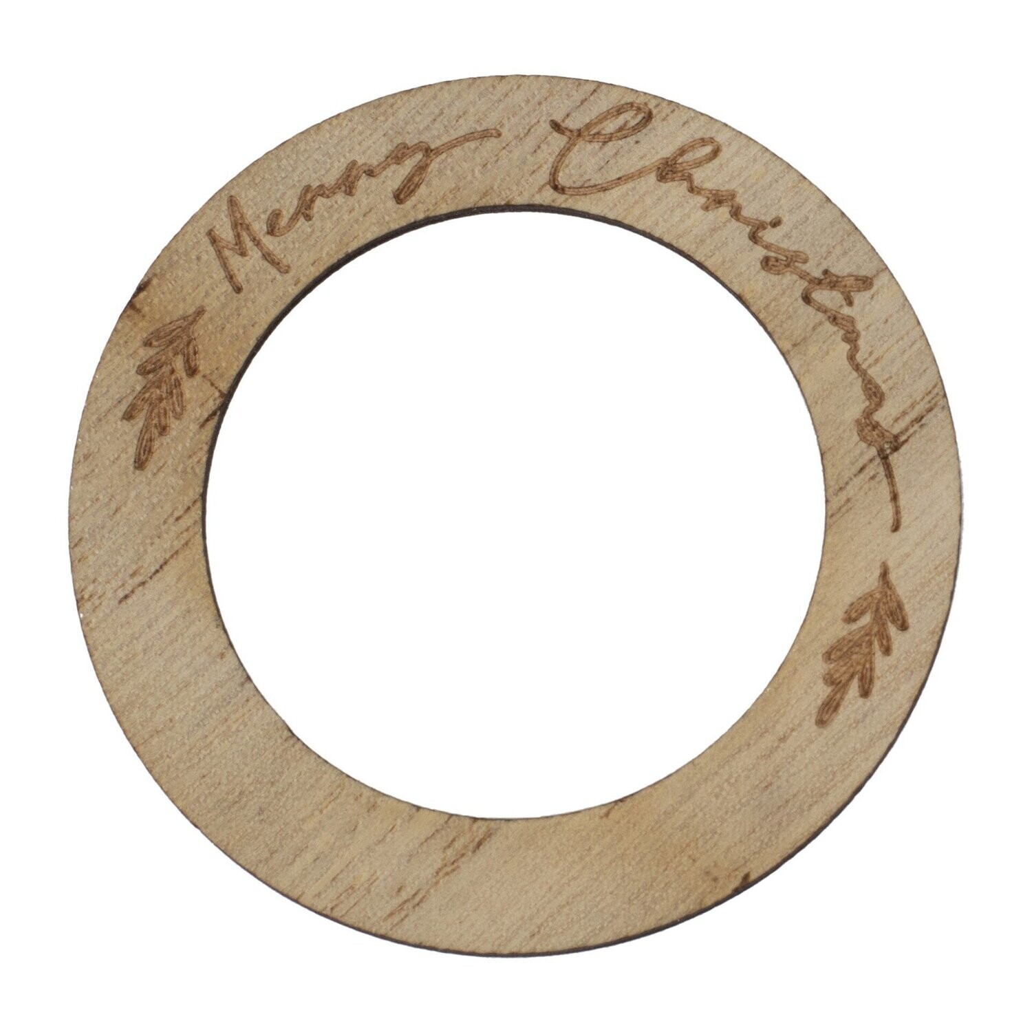 ROND DE SERVIETTE BOIS "MERRY CHRISTMAS" (x6)