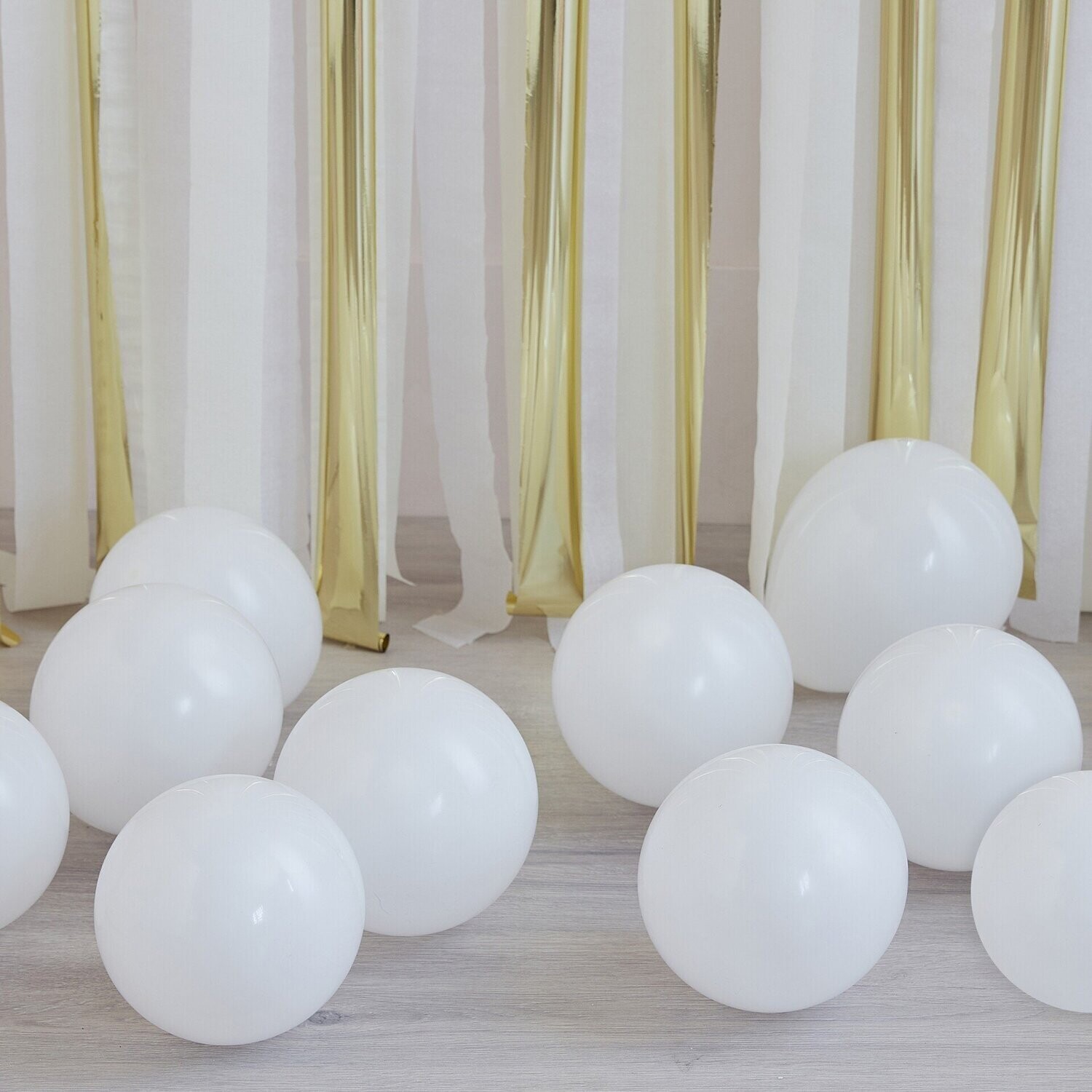 MINI BALLON BULLE BLANC 12CM (x40)