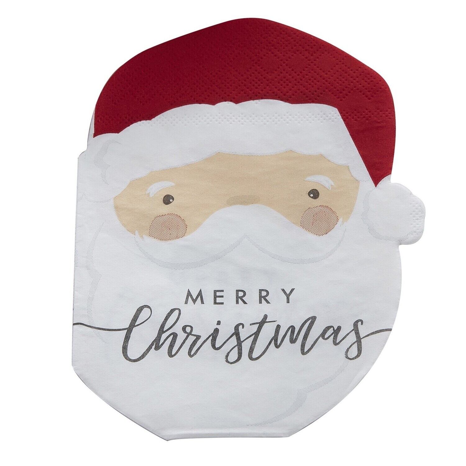 SERVIETTE PERE NOEL "MERRY CHRISTMAS" 16x12CM (x16)