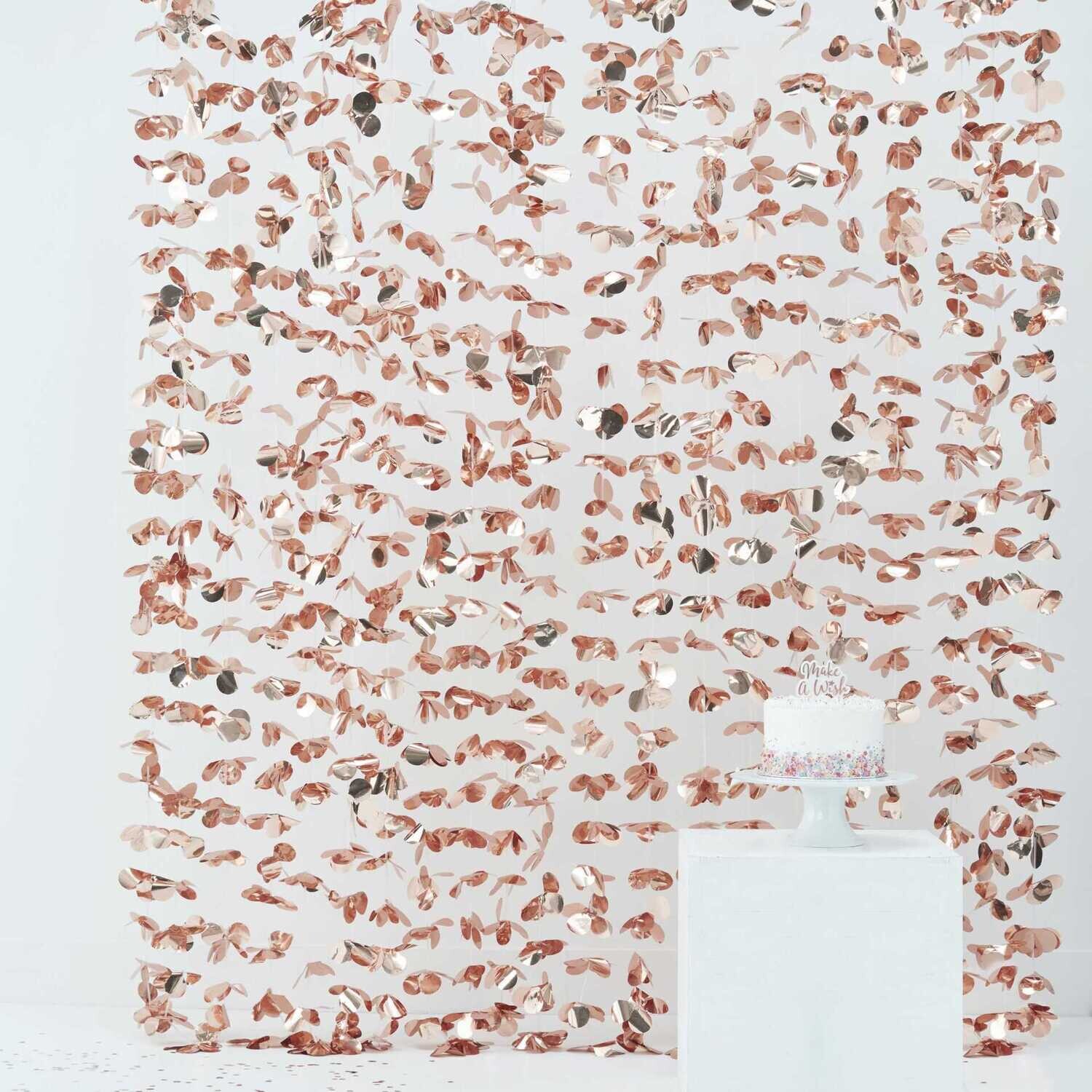 RIDEAU DE FLEURS ROSE GOLD 2x1.70M