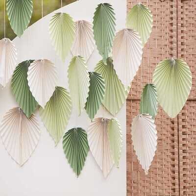 FEUILLE TROPICALE EVENTAIL 10 A 30CM (x25)