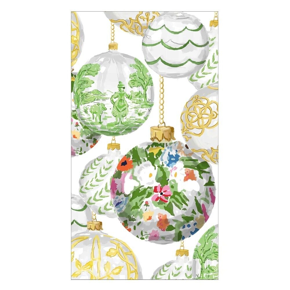 SERVIETTE PLIEE BOULES DE NOEL 11x20CM (x15)