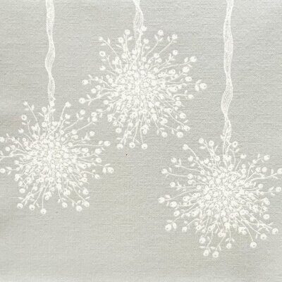 SERVIETTE COCKTAIL ARGENT BOULE DE GUI BLANC 25CM (x20)