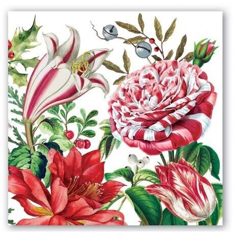 SERVIETTE BOUQUETS DE NOEL 33CM (x20)