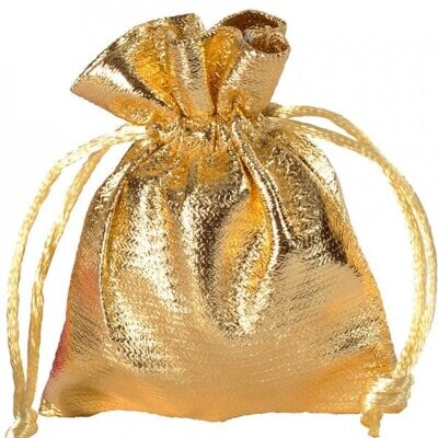 POCHON DORE BRILLANT 8x10CM (x6)