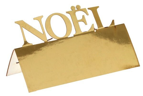 MARQUE PLACE NOEL DORE METALLISE 7x4.3CM (x4)
