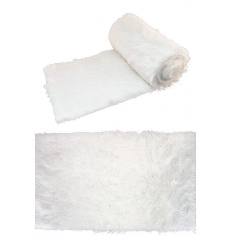 CHEMIN DE TABLE FOURRURE BLANC 30CMx3M