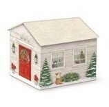 BOITE CARTON MAISON DE NOEL 15.5x18x20CM