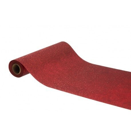 CHEMIN DE TABLE PAILLETTES PREMIUM ROUGE INTENSE 30CMx5M