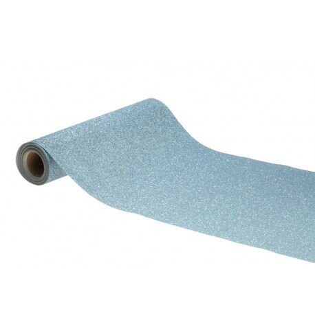 CHEMIN DE TABLE PAILLETTES PREMIUM BLEU GLACIER 30CMx5M