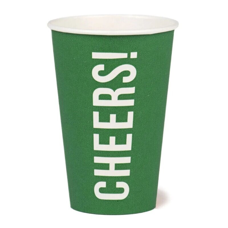 GOBELET VERT "CHEERS" BLANC 47CL (x8)