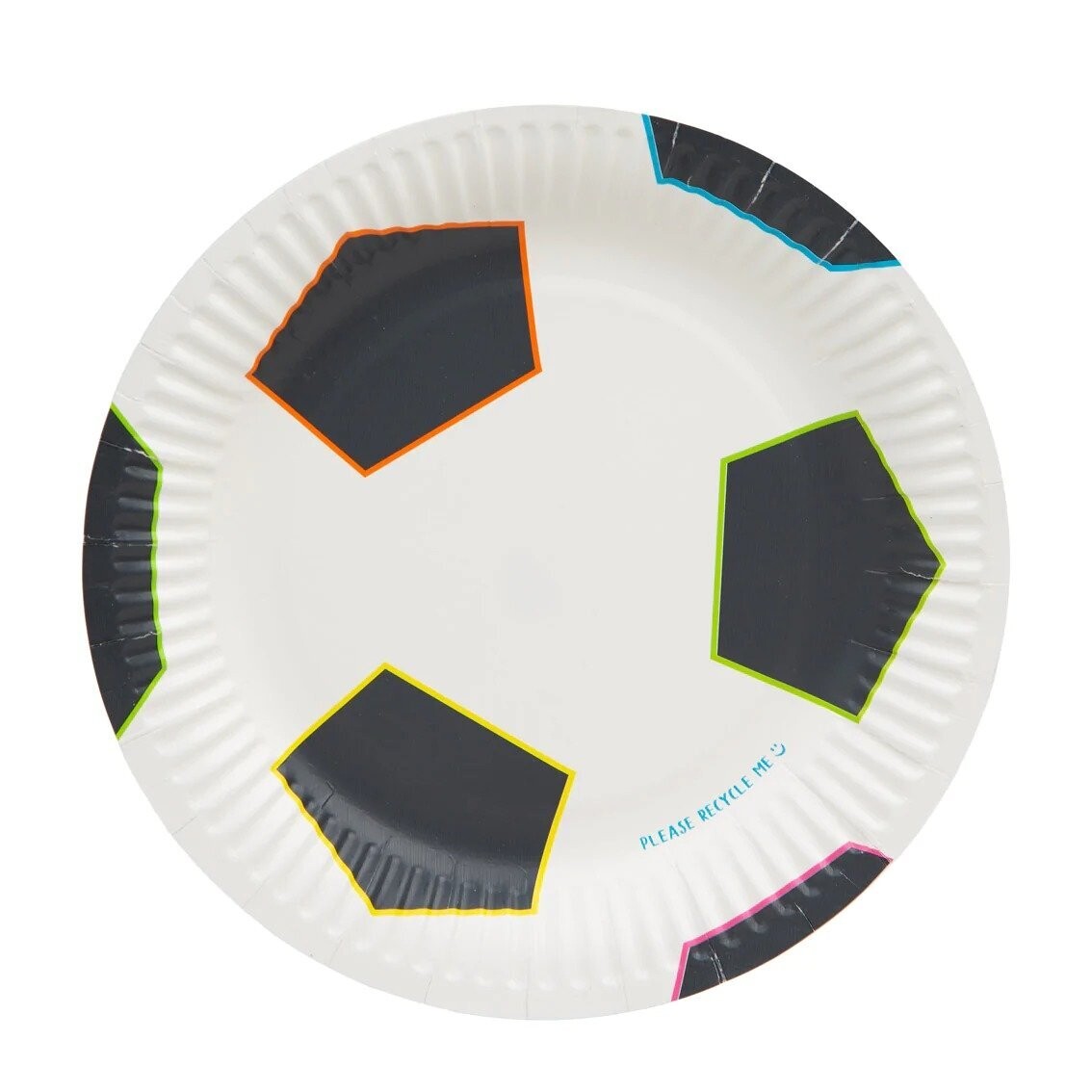 ASSIETTE BALLON DE FOOTBALL 18CM (x12)