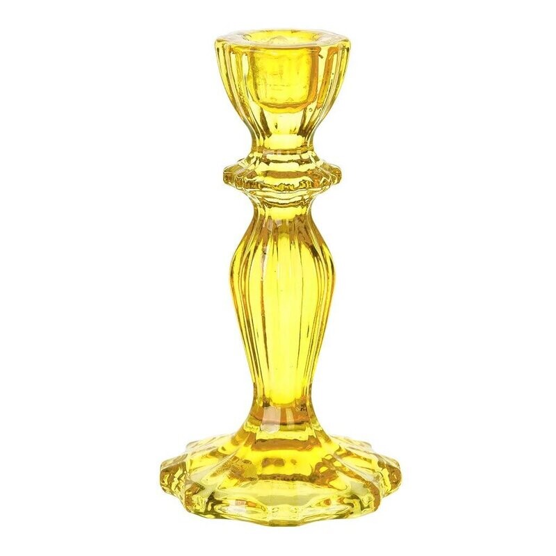 CHANDELIER VERRE JAUNE 7.5CM