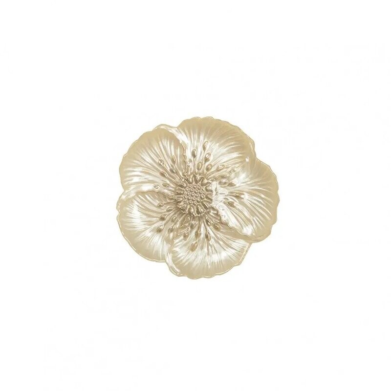 ASSIETTE A DESSERT FLEUR VANILLE 21X21X2CM