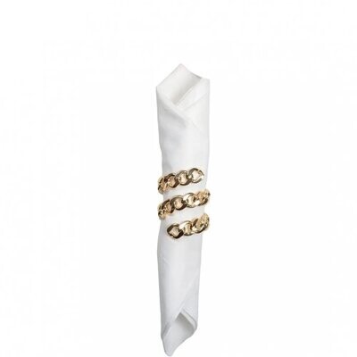 RONDS DE SERVIETTE CHAINE DOREE (x4)