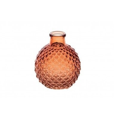 VASE VERRE BOULE JOSEPHINE TERRACOTA 9.5x8CM