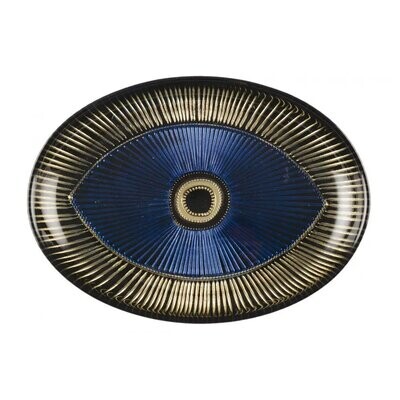 COUPELLE OVALE OEIL FONCE 22x15.5X2CM