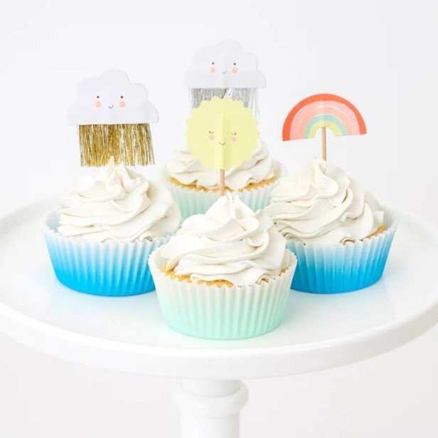 KIT A CUPCAKE NUAGES ET ARC EN CIEL (x24)