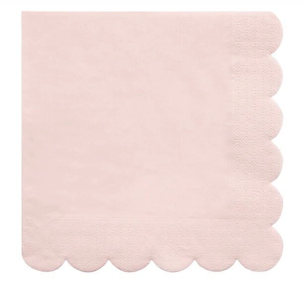 SERVIETTE ROSE BORD BISCUIT 33CM (x16)