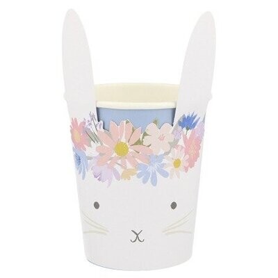 GOBELET LAPIN FLORAL 25CL (x8)
