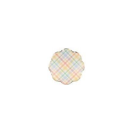 ASSIETTE MOTIF TARTAN PASTEL PM 21CM (x8)