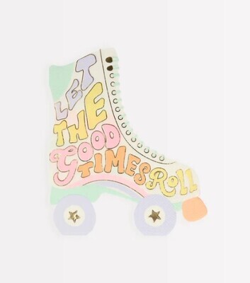 SERVIETTE PATIN A ROULETTE 13X16CM (x16)