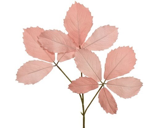 BRANCHE DE FEUILLAGE ROSE 87CM